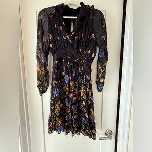 By Anthropologie Navy Floral Dress